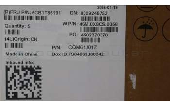 Lenovo 5CB1T66191 C-Cover with keyboard, Spanish, Arctic Grey, Backlight, UK