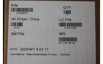 Lenovo 5D10S40161 Lenovo LCD Module, 14\", WUXGA, Non_Touch, Glare, OLED, 400nit, 100%DCI-P3, Cosmic Blue, W/FHD+IR Camera