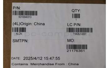 Lenovo 5D10S40313 DISPLAY HUD L 83KJ LCD w/Screw