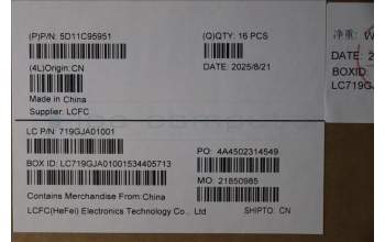 Lenovo 5D11C95951 Lenovo LCD Module, 14.5\", WQXGA, Non_Touch, Anti-Glare, IPS, 400nit, 100%SRGB, Color Calibration