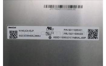 Lenovo 5D11S95322 Lenovo DISPLAY, 14\", WUXGA, Non_Touch, Anti-Glare, IPS, 400nit, 45%NTSC