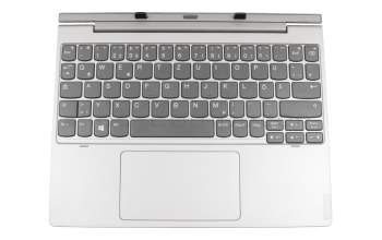 5D20R49382 original Lenovo keyboard incl. topcase DE (german) grey/silver