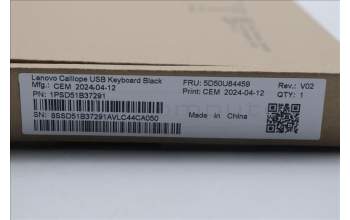 Lenovo 5D50U84459 Keyboard External,USB,Polish,Black