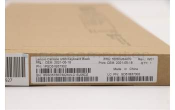 Lenovo 5D50U84470 Keyboard External,USB,Turkish,Black