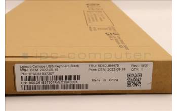 Lenovo 5D50U84475 Keyboard External,USB,Lithuanian,Black