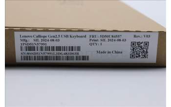 Lenovo 5D50U84557 Keyboard External,USB,USA English,White