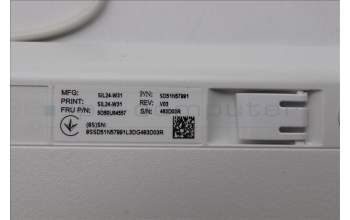 Lenovo 5D50U84557 Keyboard External,USB,USA English,White