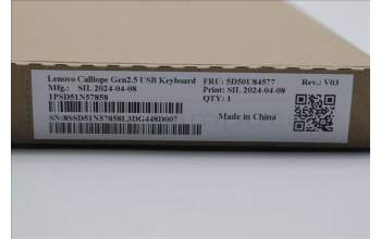 Lenovo 5D50U84577 Keyboard External,USB,French,Black