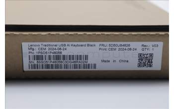 Lenovo 5D50U84626 AI Keyboard External,USB,Danish,Black