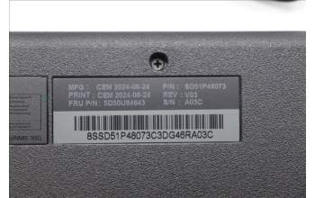 Lenovo 5D50U84643 AI Keyboard External,USB,Portuguese,Black