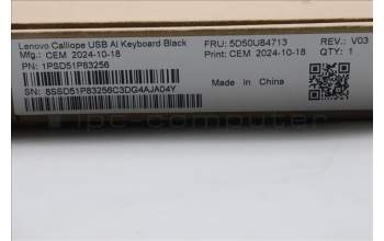 Lenovo 5D50U84713 AI Keyboard External,USB,Arabic/French,Black