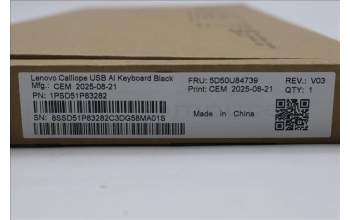 Lenovo 5D50U84739 AI Keyboard External,USB,Serbian Cyrilic,Black