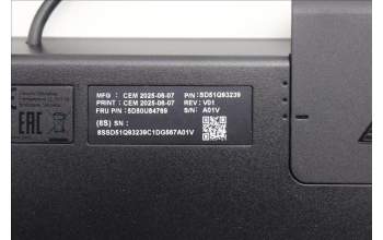 Lenovo 5D50U84769 AI Keyboard External, USB, Arabic, Black