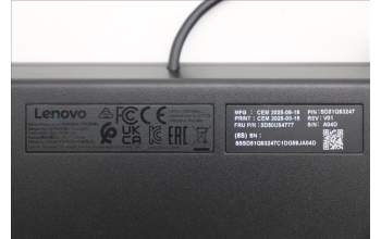 Lenovo 5D50U84777 AI Keyboard External, USB, Dutch, Black