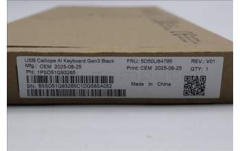 Lenovo 5D50U84795 AI Keyboard External, USB, Russian/Cyrillic, Black