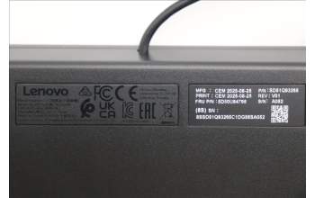 Lenovo 5D50U84795 AI Keyboard External, USB, Russian/Cyrillic, Black