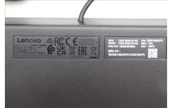 Lenovo 5D50U84805 AI Keyboard External, USB, US English Euro, Black