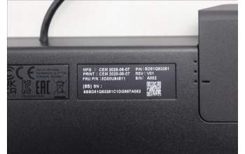 Lenovo 5D50U84811 AI Keyboard External, USB, Nordic, Black