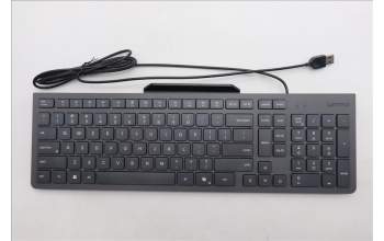 Lenovo 5D50U84815 Keyboard External, USB, US English, Luna Grey