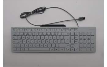 Lenovo 5D50U84877 Keyboard External, USB, German, Cloud Grey