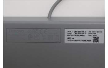 Lenovo 5D50U84883 Keyboard External, USB, Italian, Cloud Grey