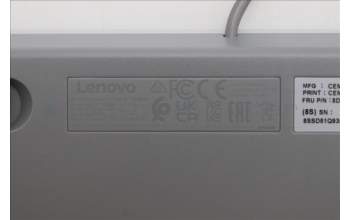 Lenovo 5D50U84901 Keyboard External, USB, US English Euro, Cloud Grey