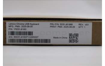 Lenovo 5D51J61968 Primax Chrome USB KB_Black US_EUR
