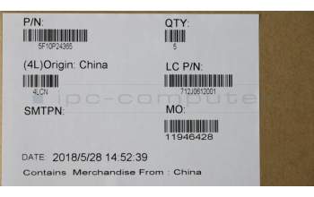 Lenovo 5F10P24365 FAN DC5V 15T NORMAL L80YY