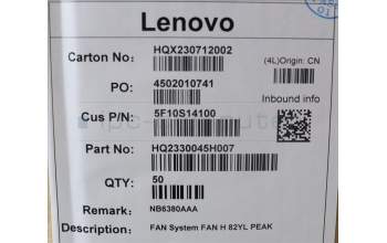 Lenovo 5F10S14100 FAN System FAN H 82YL PEAK