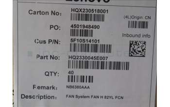 Lenovo 5F10S14101 FAN System FAN H 82YL FCN