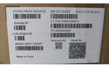 Lenovo 5F10S14135 FAN CPU FAN WT 83E1 HY