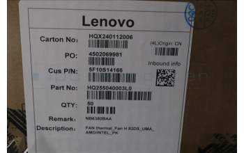 Lenovo 5F10S14166 FAN thermal_Fan H 83DS_UMA_ AMD/INTEL_PK
