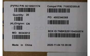 Lenovo 5F10S14316 Thermal w/Fan 83JE X2X4