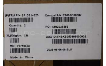 Lenovo 5F10S14320 FAN Thermal w/Fan C 83JE X6 HY