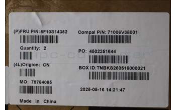 Lenovo 5F10S14352 FAN Thermal w/Fan C 83JG X2X4 PK