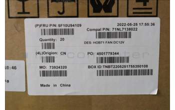 Lenovo 5F10U94109 11025 12V Blower FAN