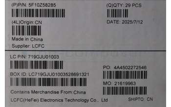 Lenovo 5F10Z58285 FAN FRU Fan FAN DC5V TOSHIBA