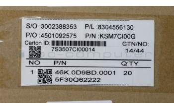 Lenovo 5F30Q62222 FINGER_PRT FPBoardW 81AC SILVER W/Cable