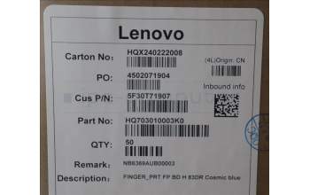 Lenovo 5F30T71907 FINGER_PRT FP BD H 83DR Cosmic blue