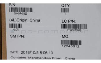 Lenovo 5H40R45323 Heatsink L 81FV DIS 1050TI