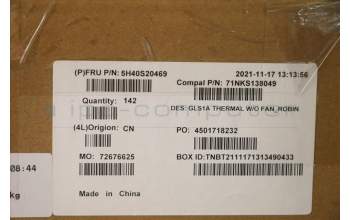 Lenovo 5H40S20469 Heatsink C 82R0 Robin