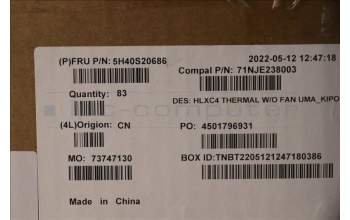 Lenovo 5H40S20686 Heatsink C 21DM Kipo