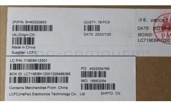 Lenovo 5H40S20853 Heatsink L 82X8 TAISOL