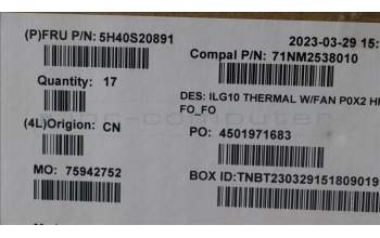 Lenovo 5H40S20891 Thermal Module 82XV FOFO P0X2
