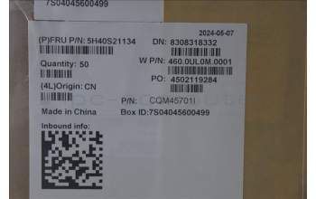 Lenovo 5H40S21134 Heatsink W 21MV HY RMB