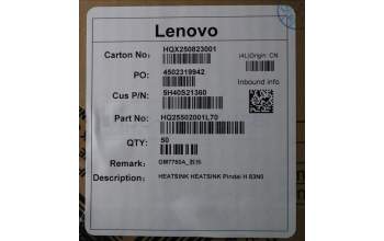 Lenovo 5H40S21360 HEATSINK Pindai H 83N0