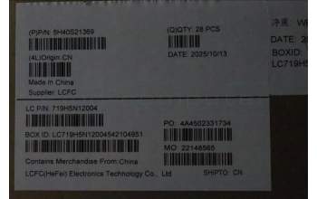 Lenovo 5H40S21369 HEATSINK L 83S0 GN21 AVC