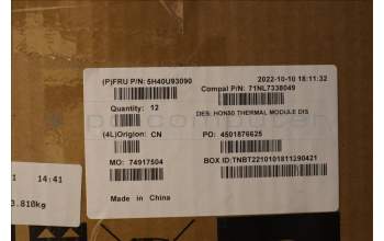 Lenovo 5H40U93090 DIS Thermal Module