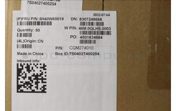 Lenovo 5H40W65019 CPU heatsink w/o fan,WWAN,HY