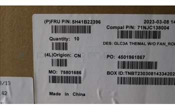 Lenovo 5H41B22396 HEATSINK Heatsink C 82FN Robin